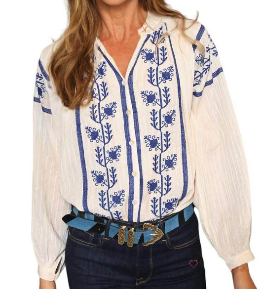 Piti Cuiti - Maddi Embroidered Boho Blouse - Rack Hunt -