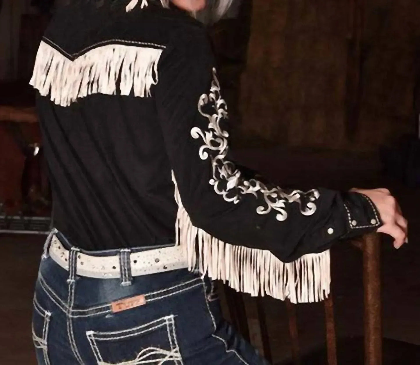 Cowgirl Tuff - Pullover Faux Snap Up With Fringe Top - Rack Hunt