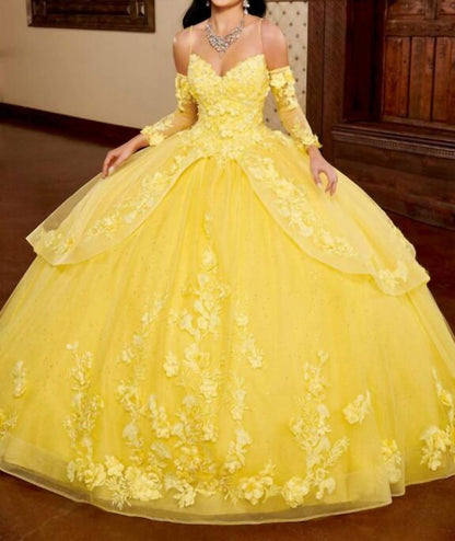 Spaghetti Straps Pannier Skirt Quinceanera Gown