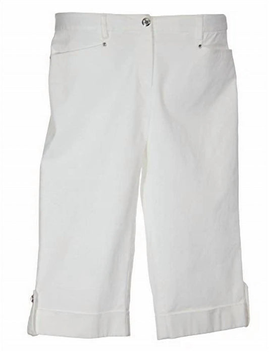 Women's Comfort Waist Embellished Skimmer Capri Pants