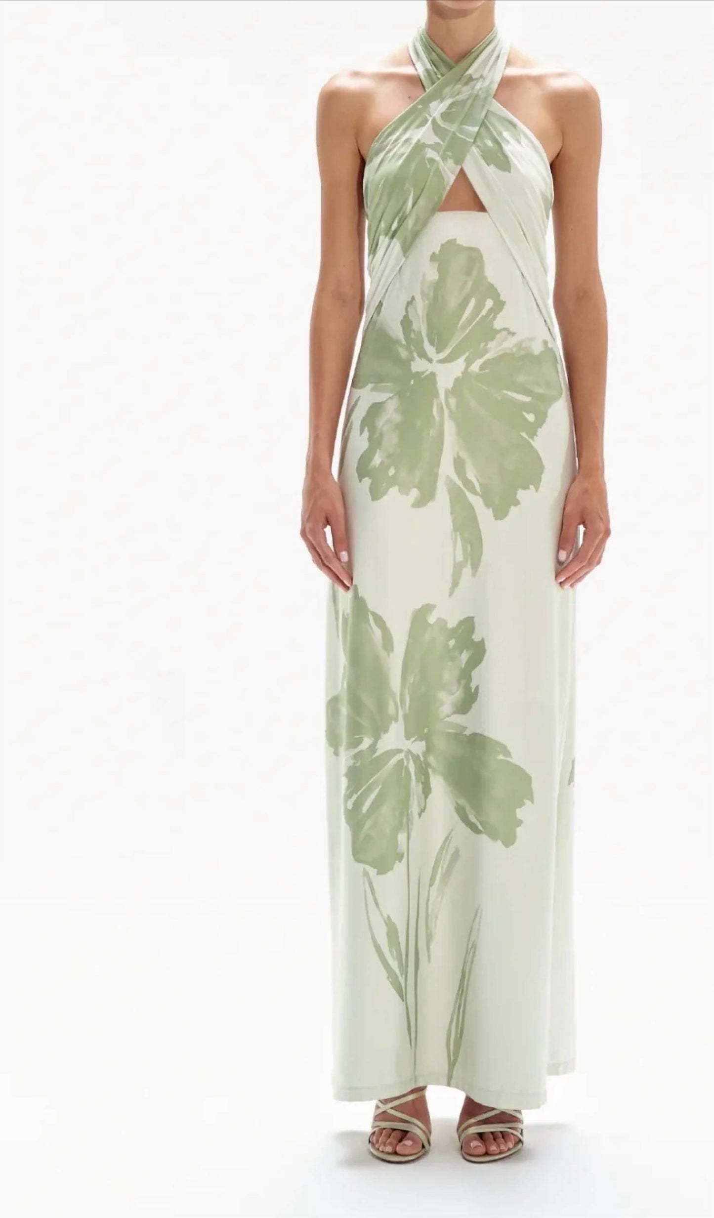 Ramtin Puhi Long Dress Halter Neck