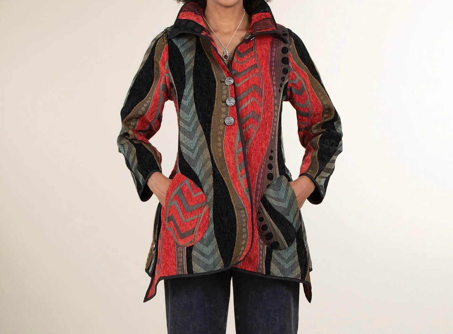 Uno Alla Volta - Reversible Abstract Patterned Jacket - Rack Hunt