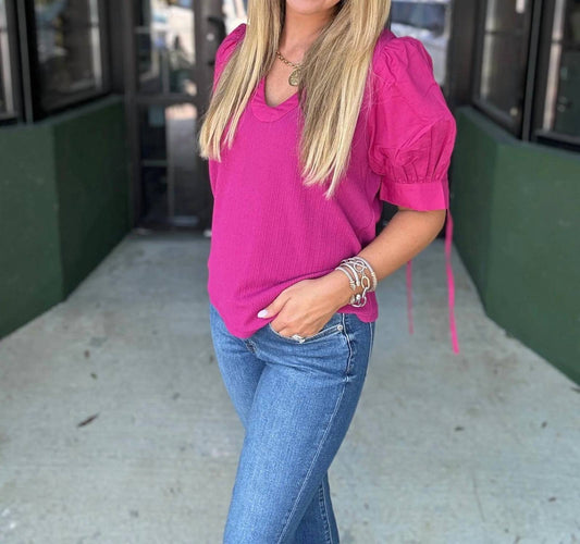 V-neck Ribbed Top