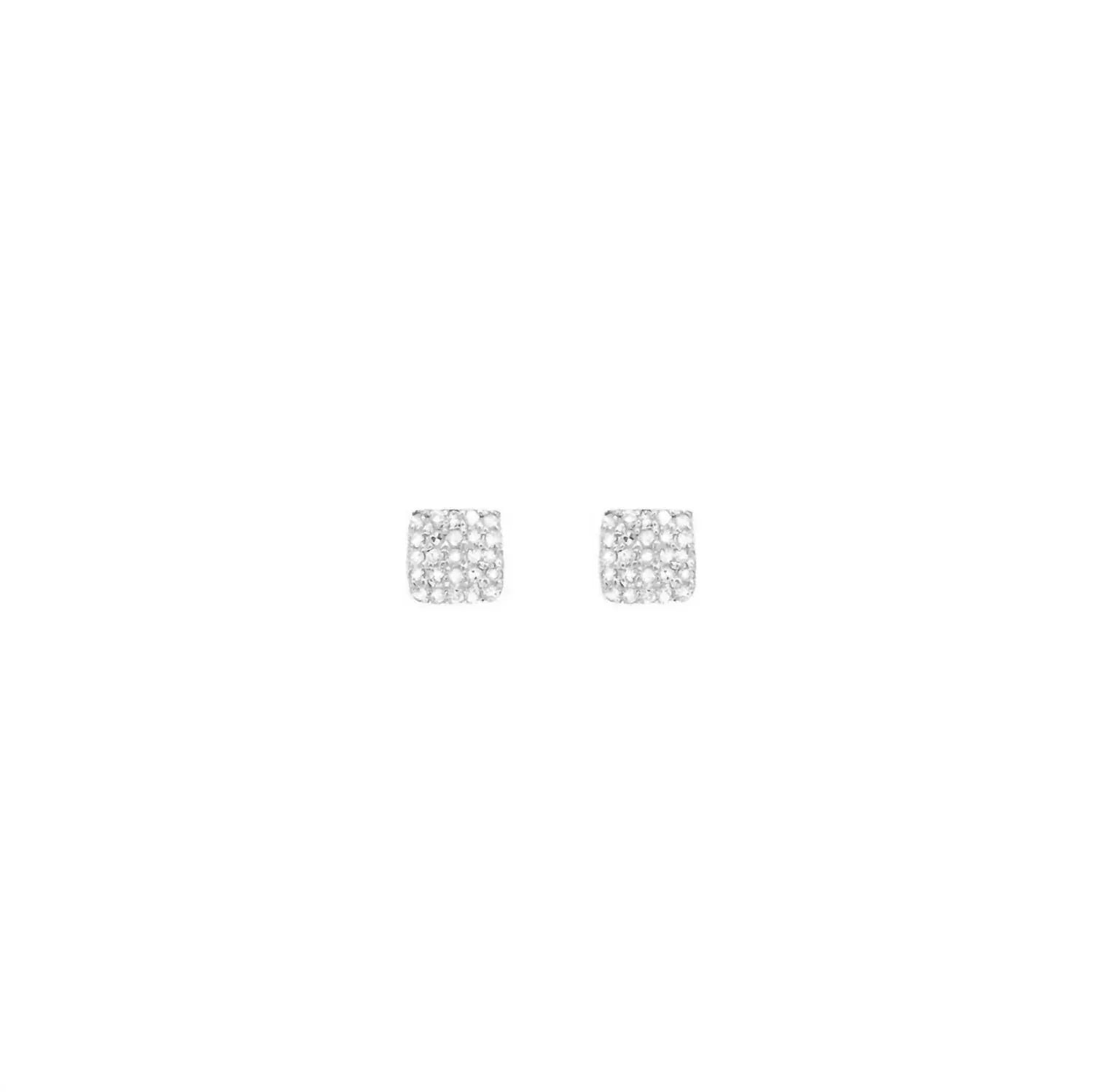 La Soula Jewelry - Women's Square Diamond Earrings - Rack Hunt