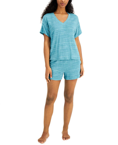 V-neck Shirt & Shorts 2-piece Set