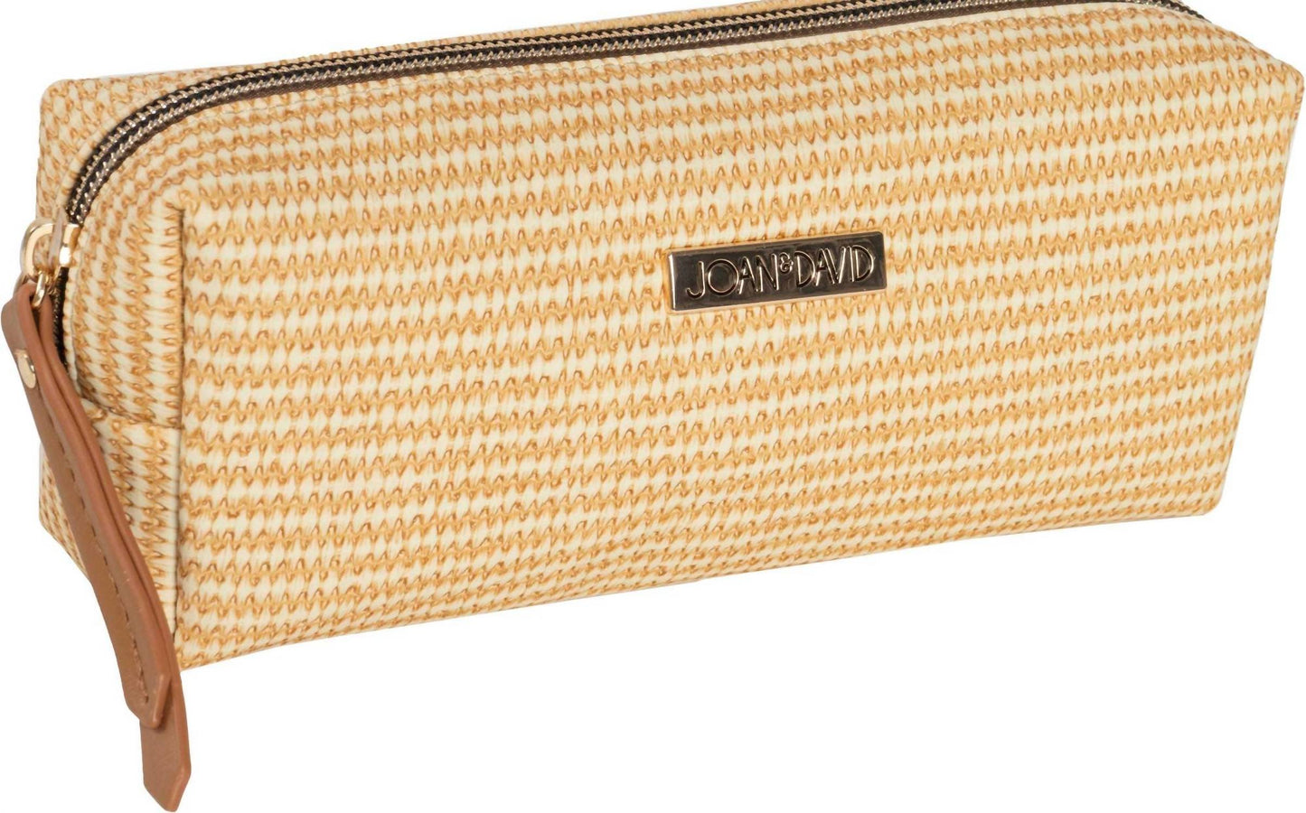 Women's Straw Texture 4 Piece Clear Cosmetic Bag Set