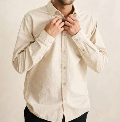 Classic Linen Blend Long Sleeve Shirt