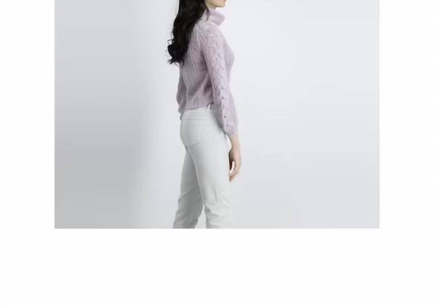Knitted Printed Long Sleeve Cowl Neck T Shirt Sweater
