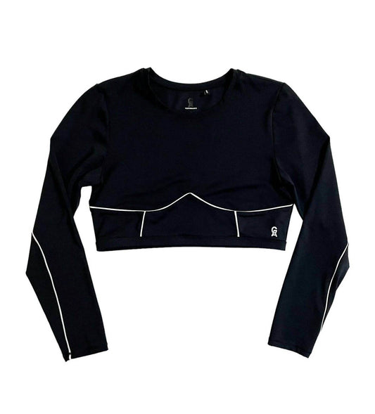 GA Performance - Women's Athletic Long Sleeves Gym Crop Top - Rack Hunt
