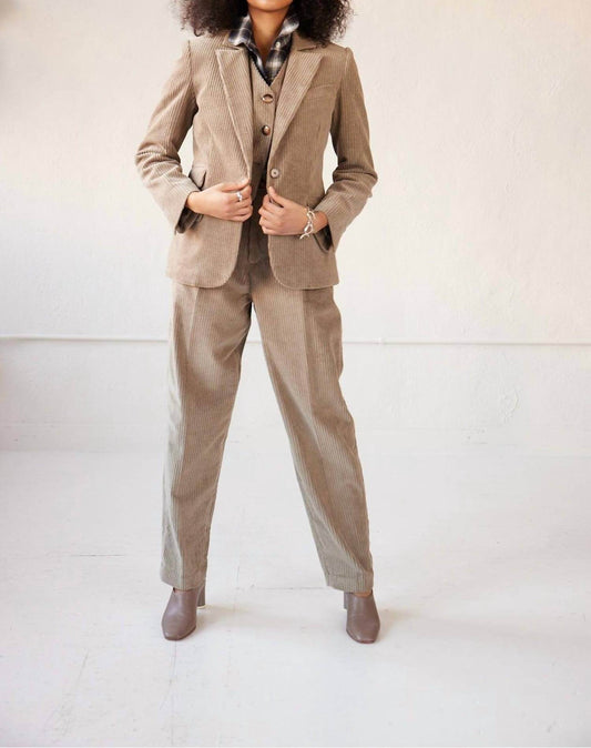 Rose Velvet - Tilda Corduroy Blazer Jacket - Rack Hunt -