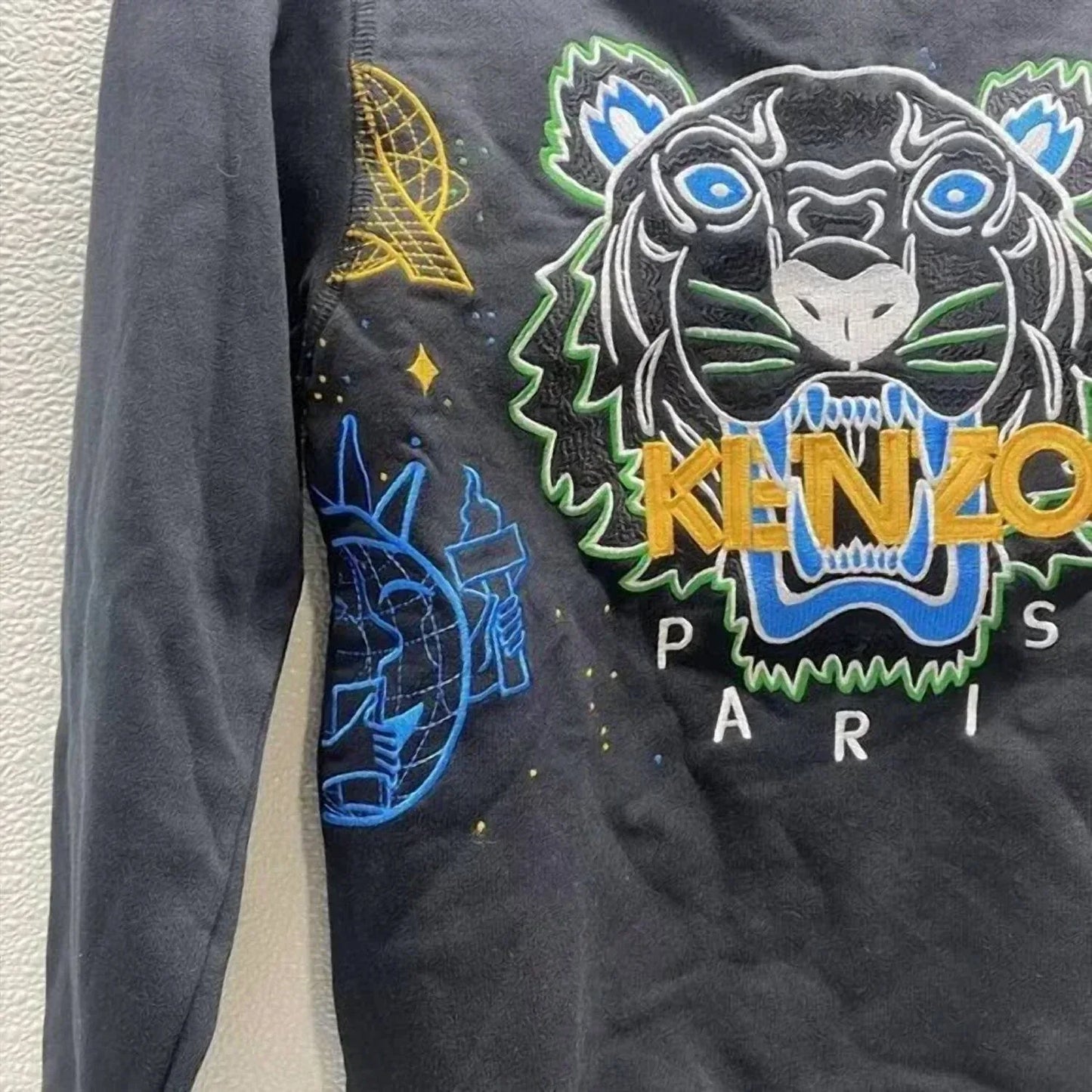 KENZO - Big Boy's Tiger Varsity Paris Embroidered Sweatshirt - Rack Hunt