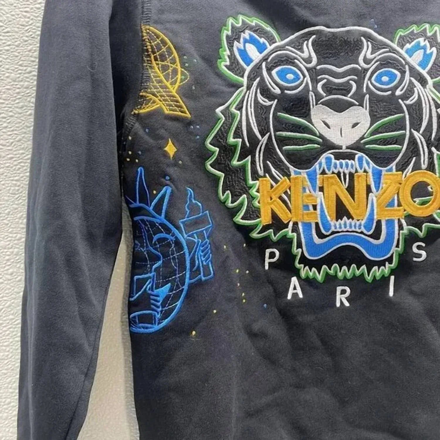 KENZO - Big Boy's Tiger Varsity Paris Embroidered Sweatshirt - Rack Hunt