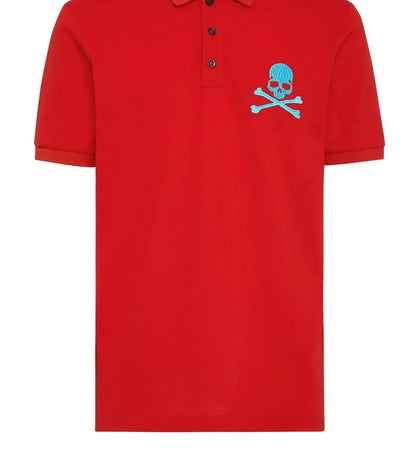 PHILIPP PLEIN - Embroidered Skull Bones Graphic Polo Shirt - Rack Hunt
