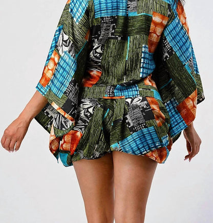 Wide-sleeve Short Set