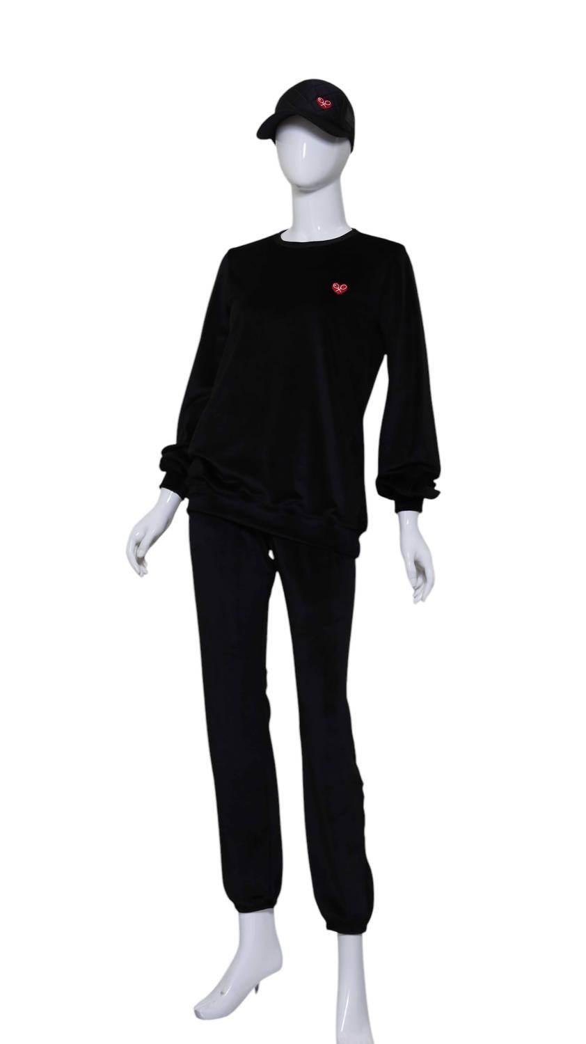 Love Love Tennis - Women's Velvet Long Sleeve Warm Up Top - Rack Hunt -