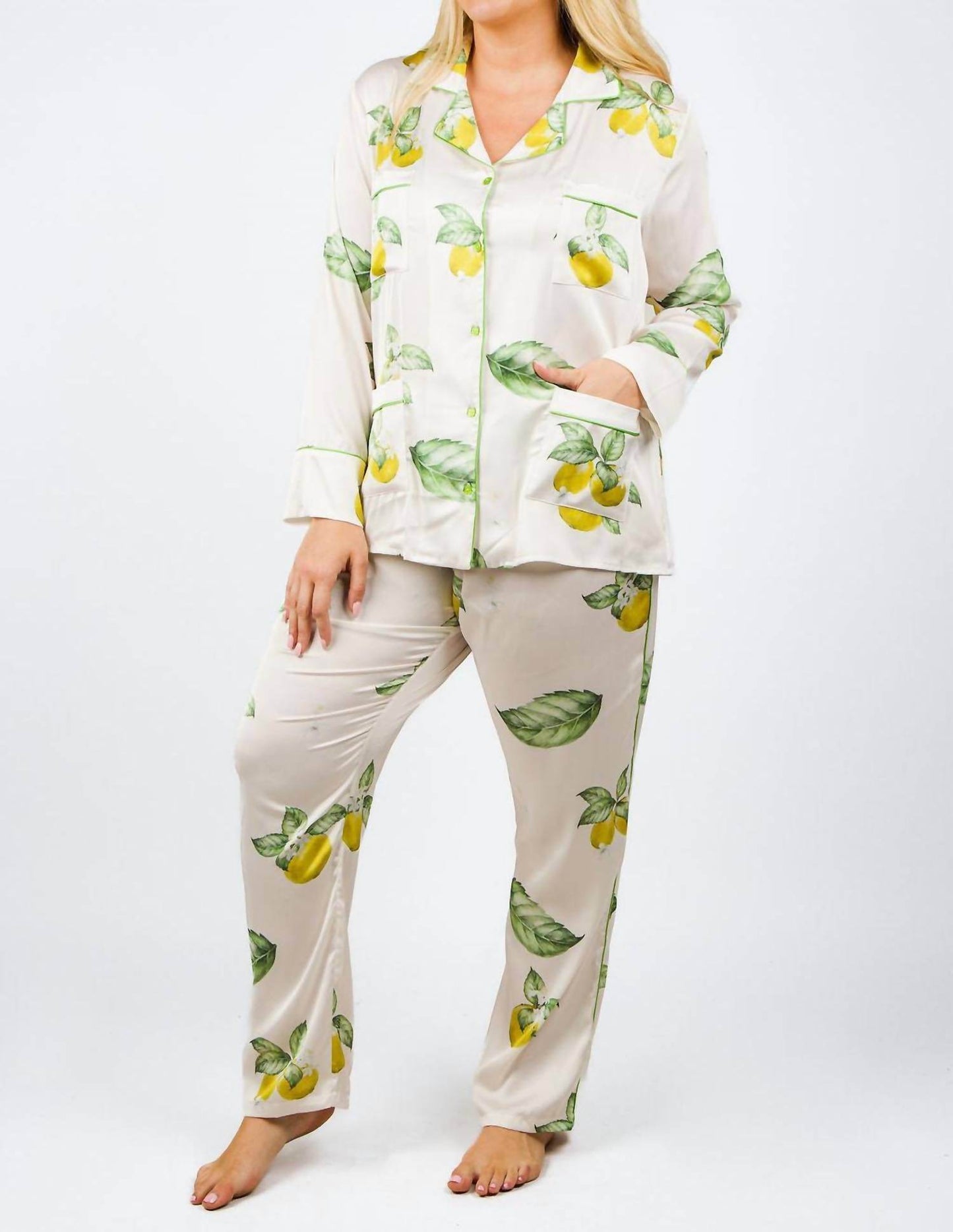 ISAYES - Lemon Pajama Set - Plus - Rack Hunt -