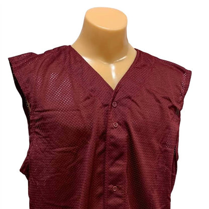 Unisex - Button Down Baseball Mesh Jersey Tank Top Vests - 2-Pack