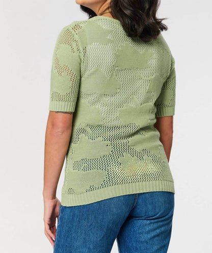 Saloos - Cotton Leaf Fishnet Jumper - Rack Hunt