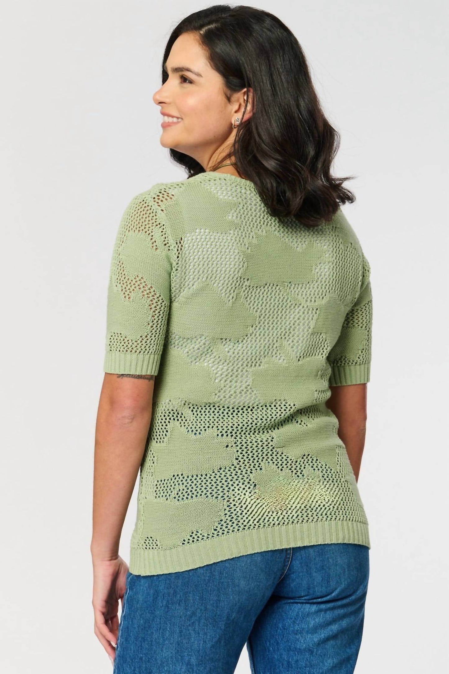 Saloos - Cotton Leaf Fishnet Jumper - Rack Hunt -