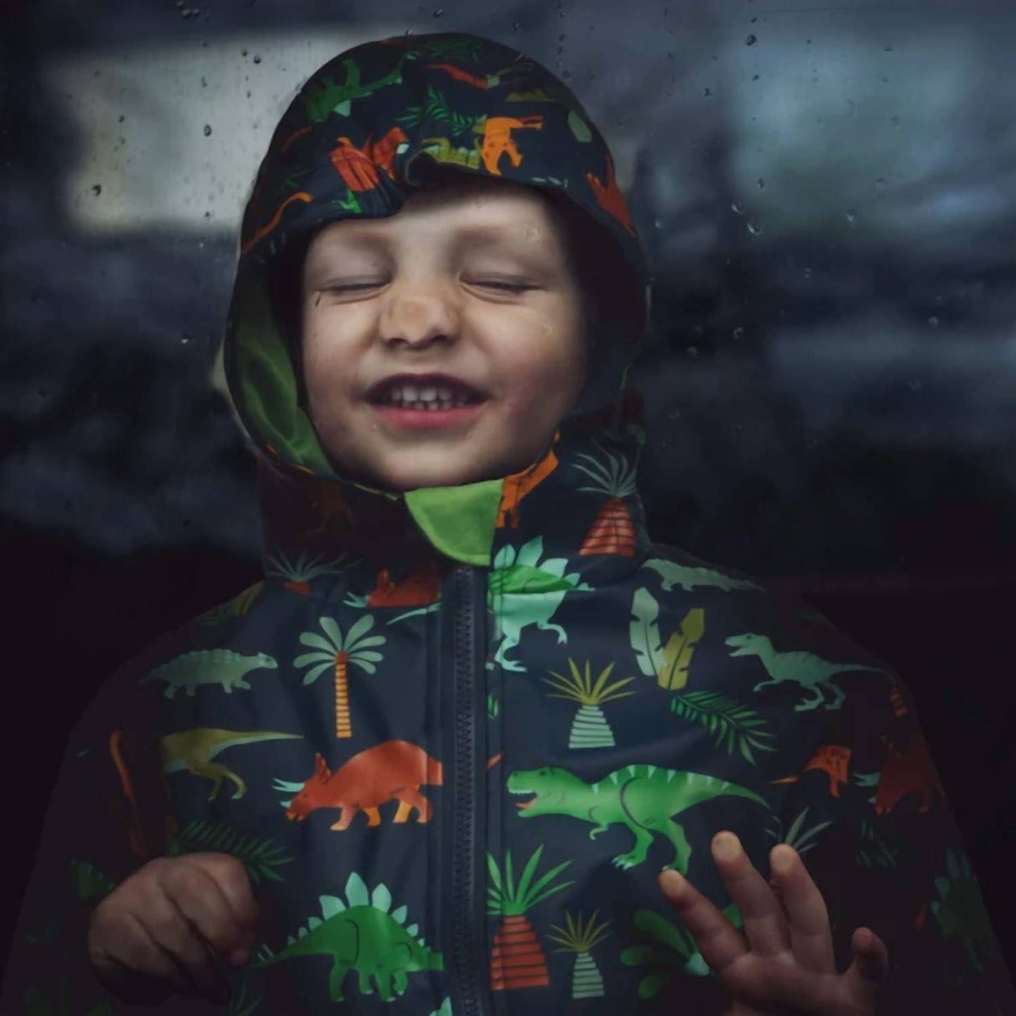 Boys Dino Raincoat