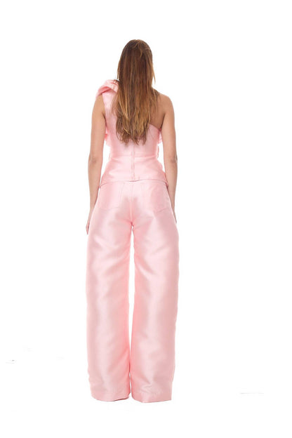 Heavy Satin Draped Top