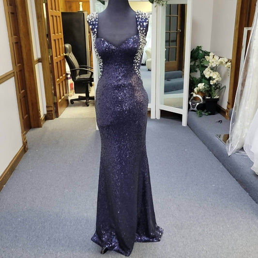 Precious Formals - Fully Sequined Fitted Evening Gown - Rack Hunt -