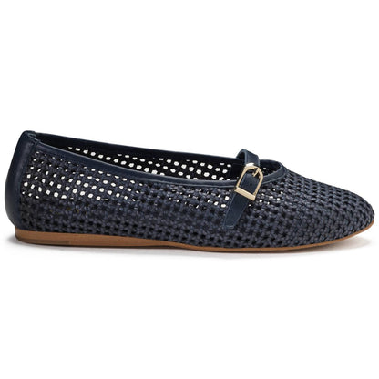 Women's Natalie Mary Jane Strap Detail Flats