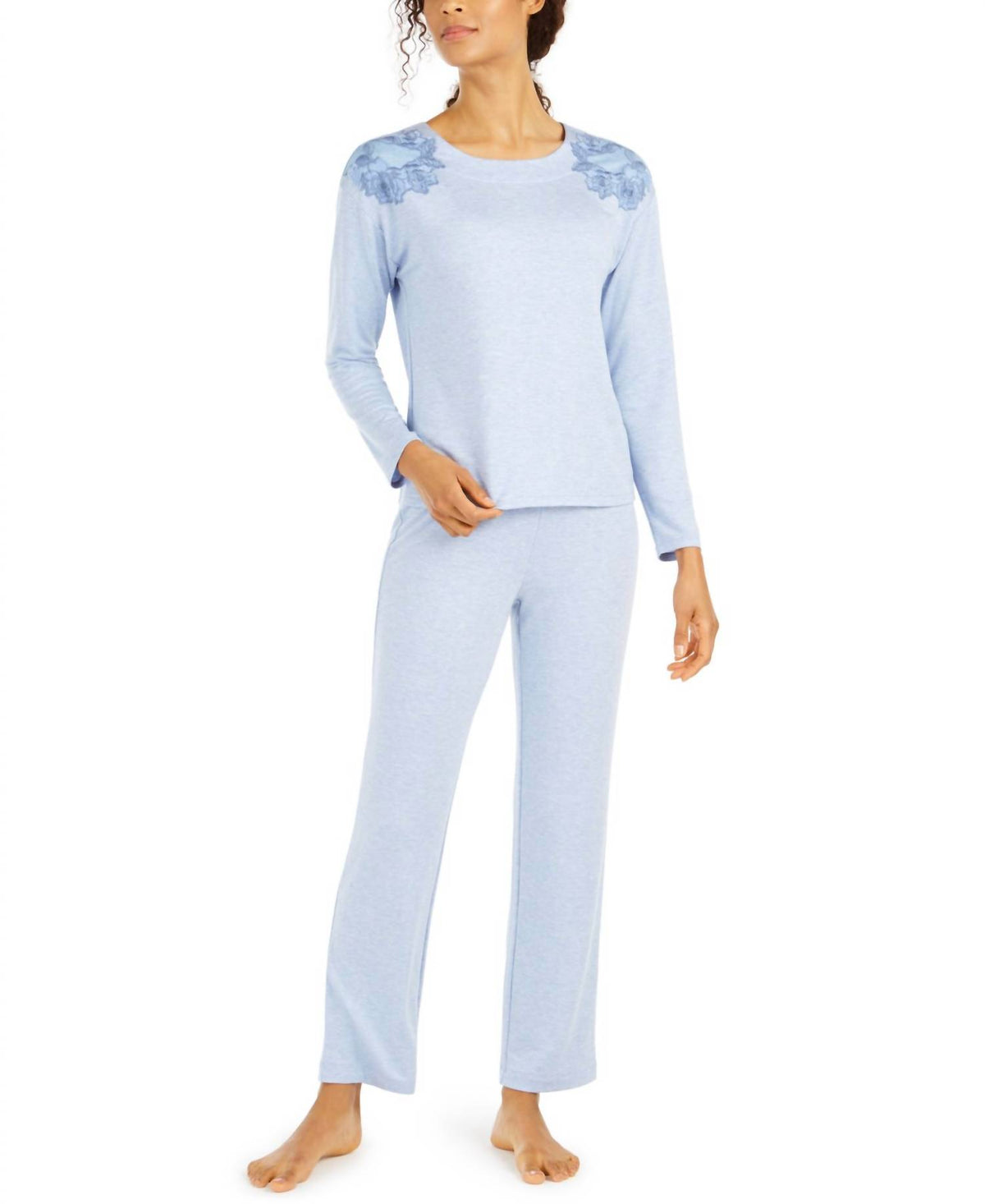 Sleepwear Floral Embroidered Pajama Set