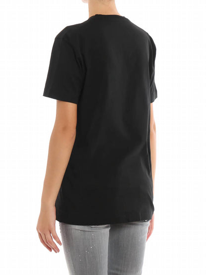 Women's Sequined Logo Detailed Cotton T-shirt