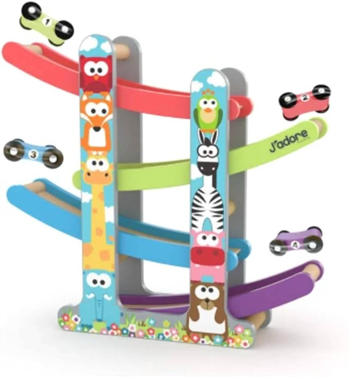 Natural Wood 3-in-1 Baby Gift Set – Race Track, Nesting Blocks & Abc Puzzle
