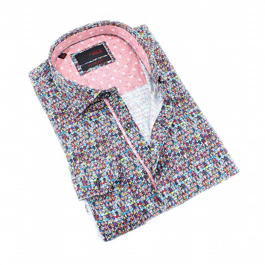 Portrait Print Button Down Shirt