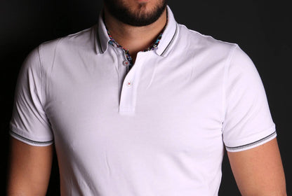 Slim Fit Polo With Colorful Trim In Collar