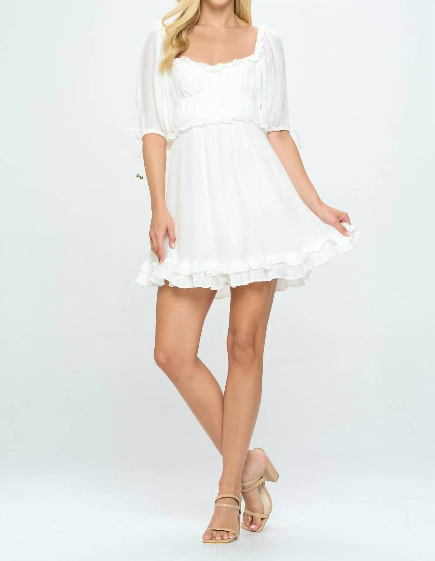 Angel Biba - Flutter Sleeve Mini Dress - Rack Hunt