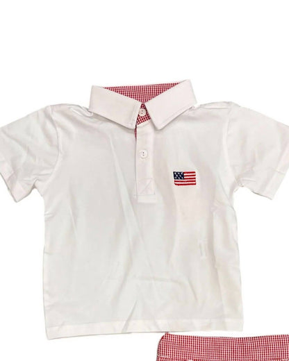 Kid's Flags And Stars Short Set