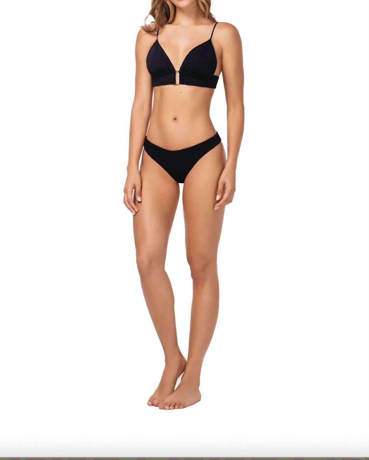 Ola Azul - Layla Coal Bikini Bottom - Rack Hunt