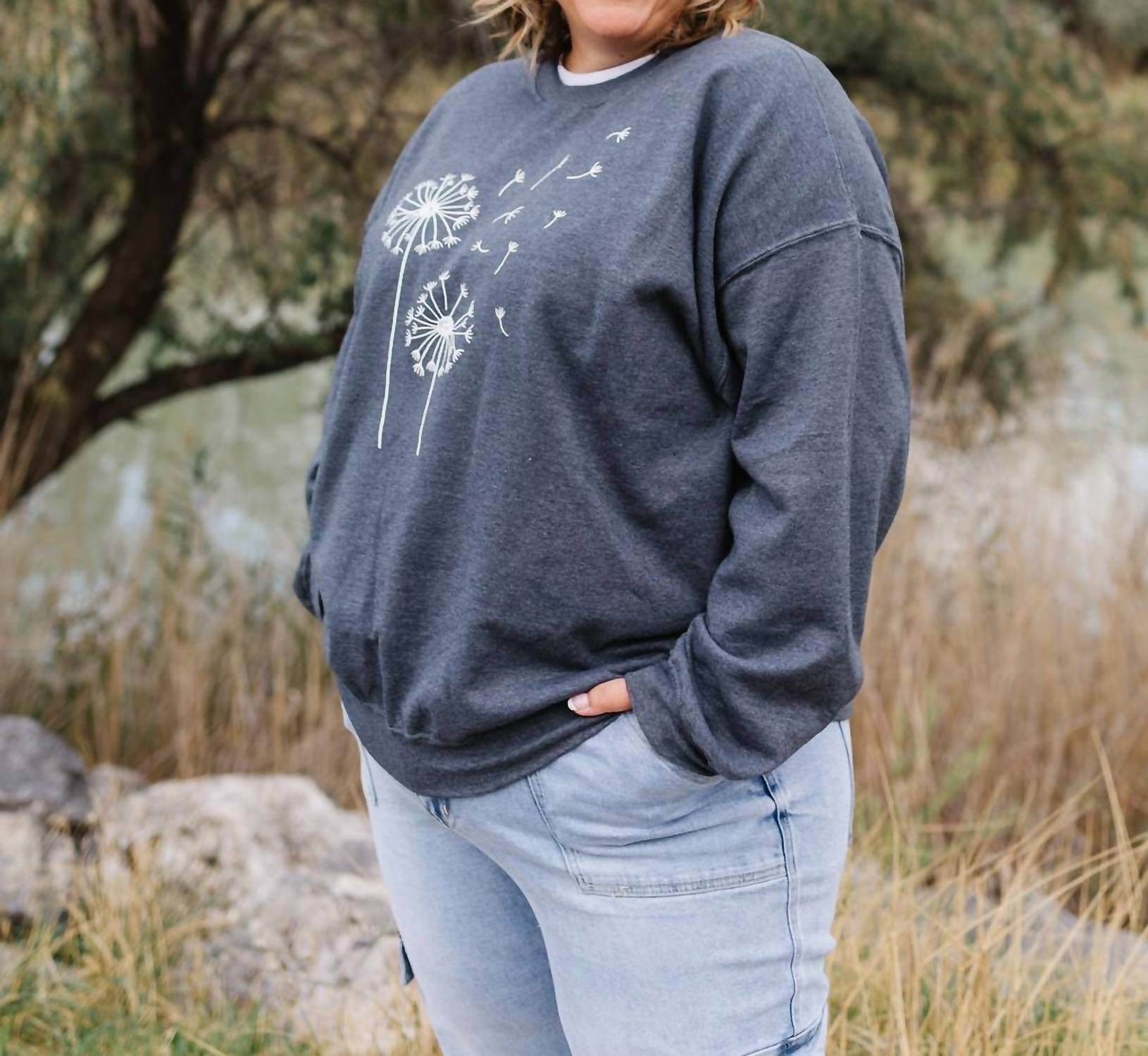 Wildberry Waves - Make A Wish Graphic Long Sleeve Sweatshirt - Rack Hunt