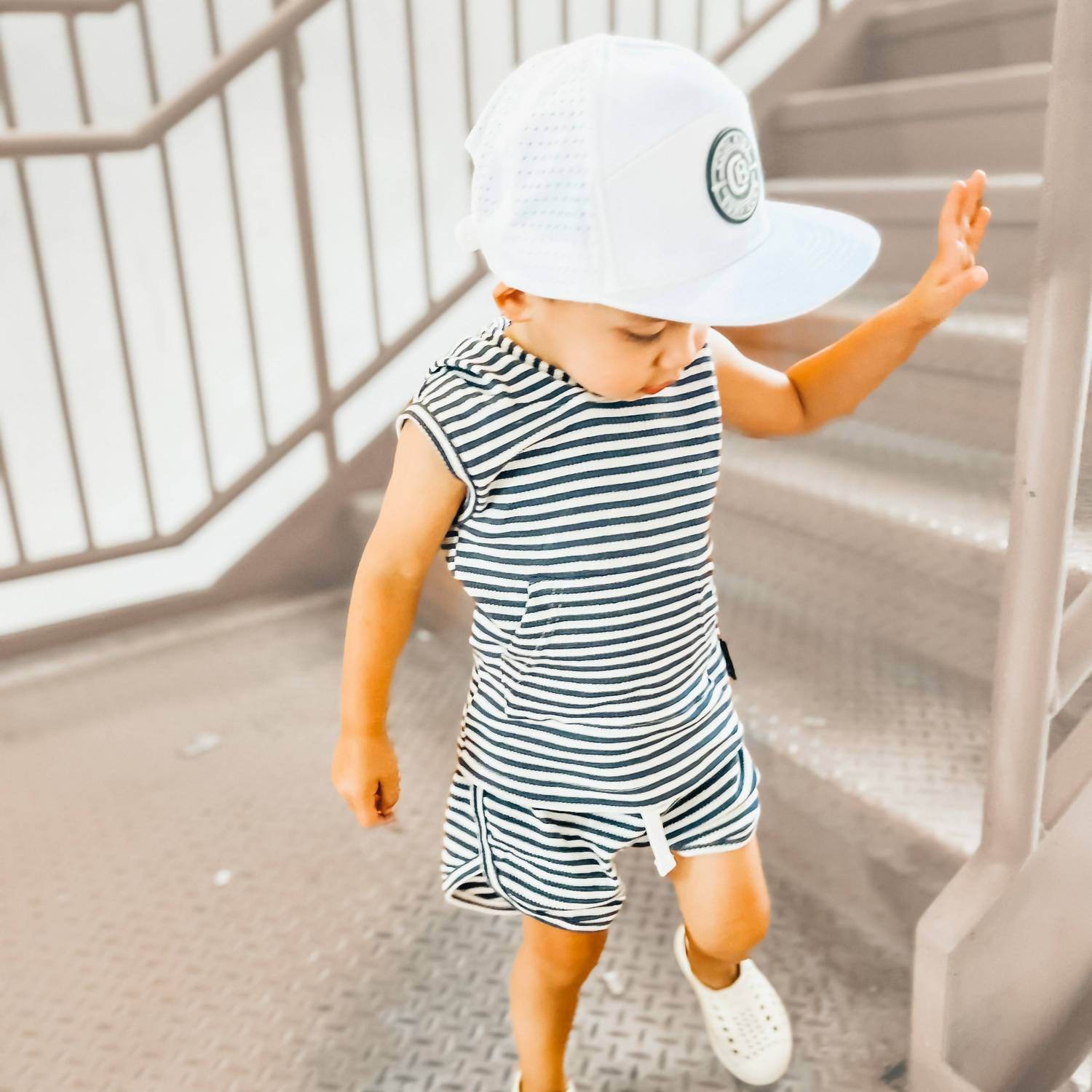 Cool Beanz - Seaside Waffle Shorts Set - Rack Hunt -