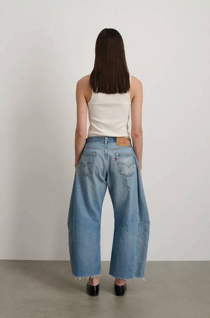 Tattered Lace Barrel Jeans