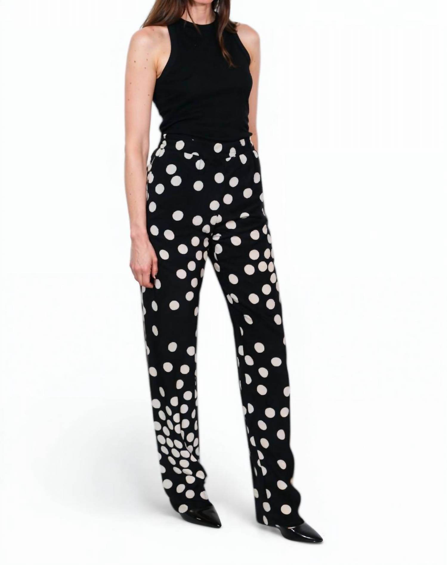 Valentino - Polka Dot Silk Trousers - Rack Hunt