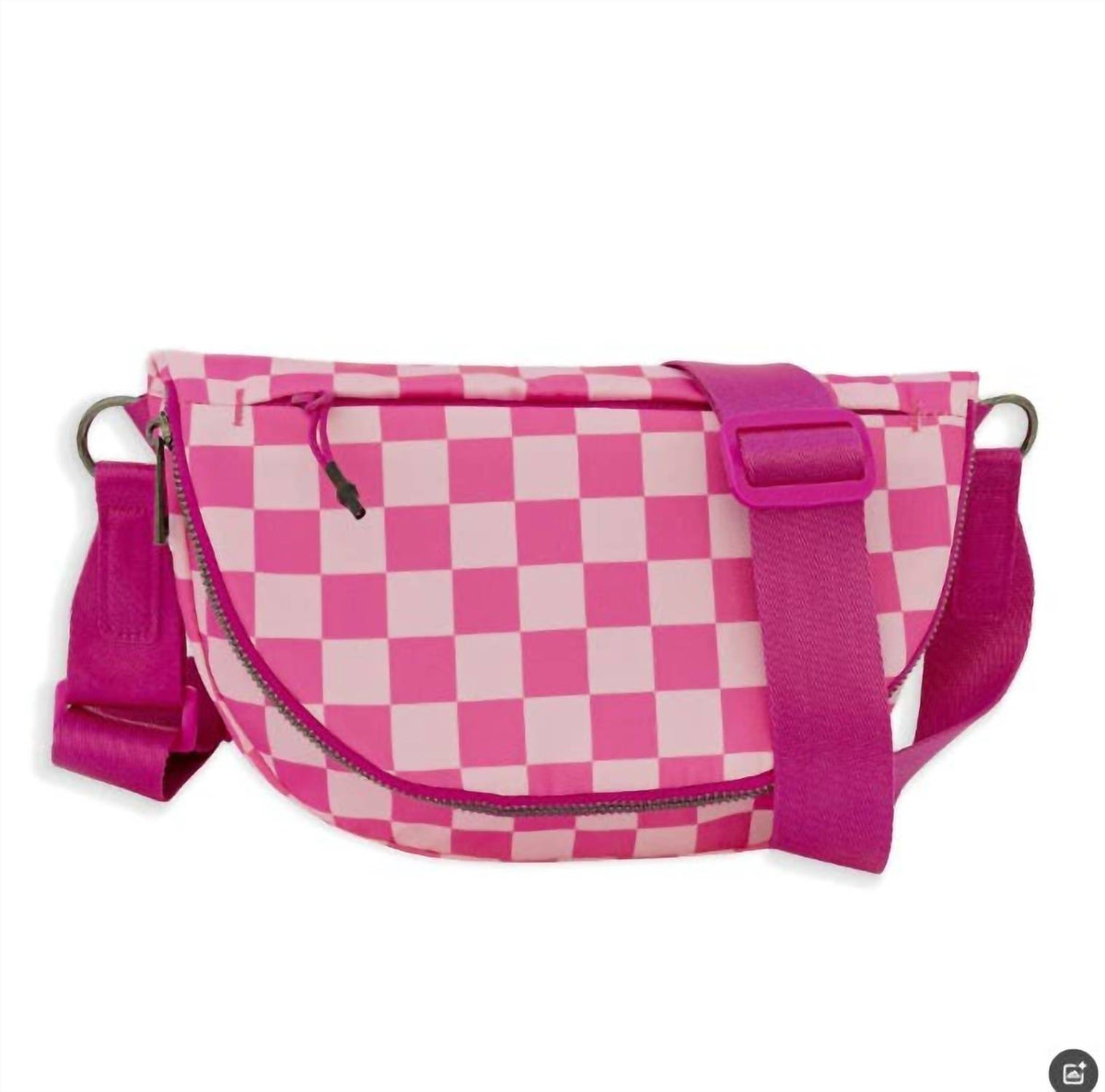 Women's Checkered Nylon Fanny Pack Sling Bags