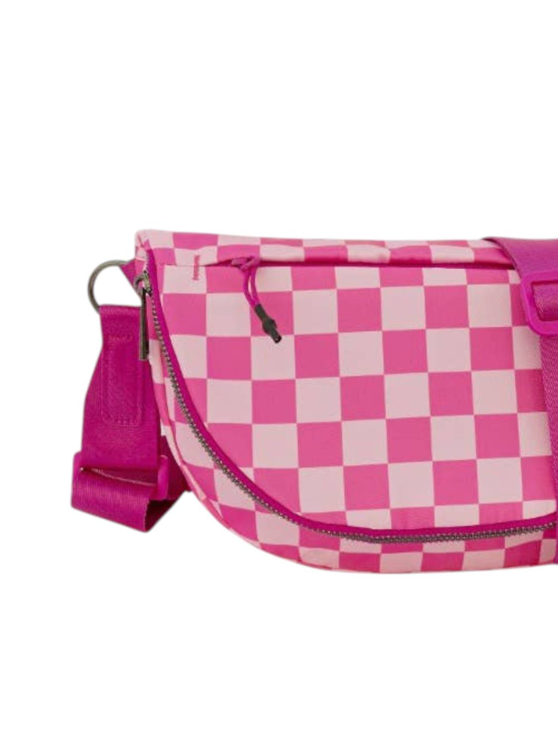 Women's Checkered Nylon Fanny Pack Sling Bags