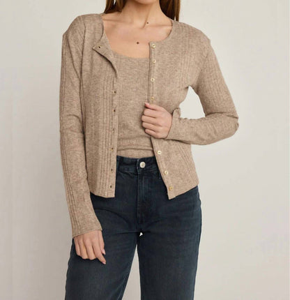 Alexis Rib Long Sleeve Cardigan