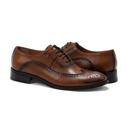 Men's Genova Leather Wingtip Oxford Shoes