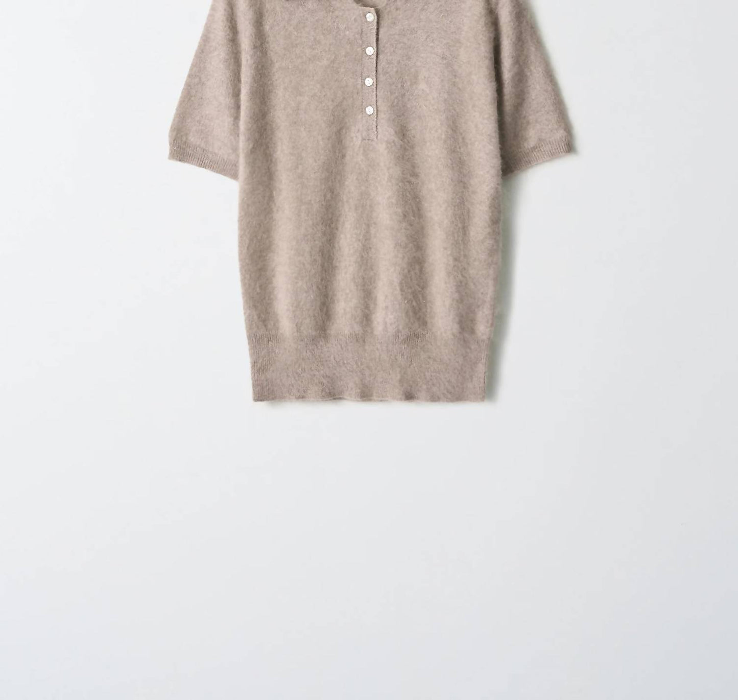 Brushed Polo Short Sleeve Top