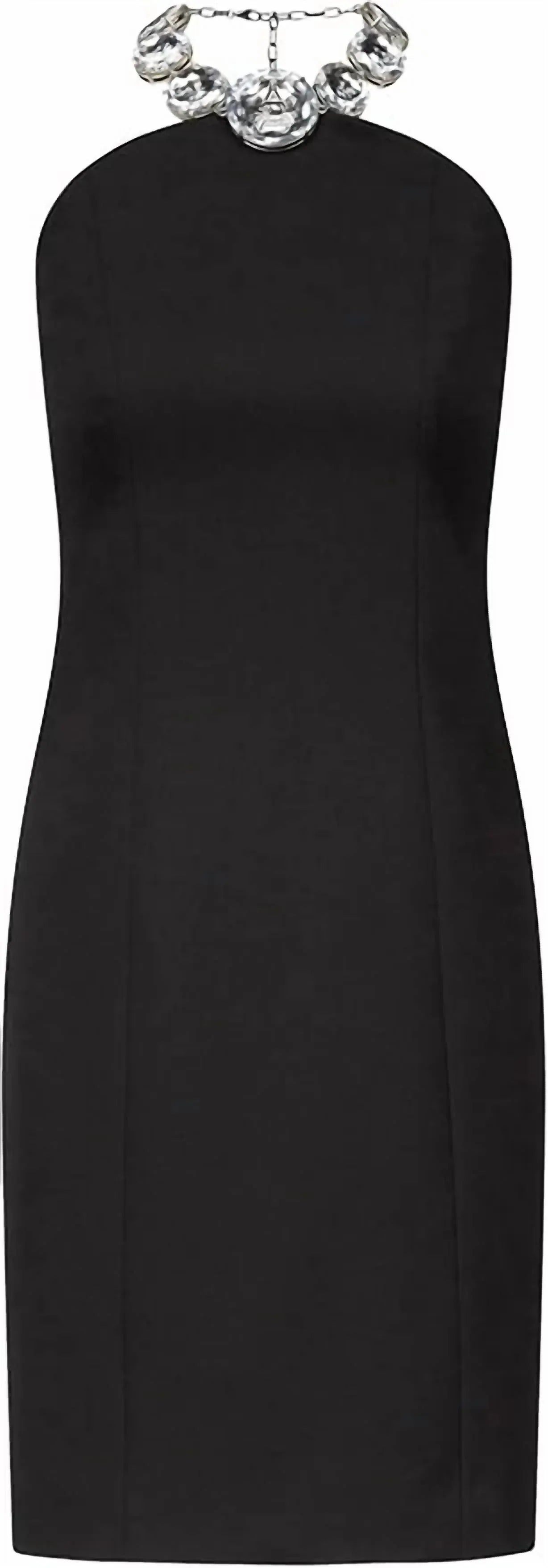 AREA - Crystal Halter Dress - Rack Hunt