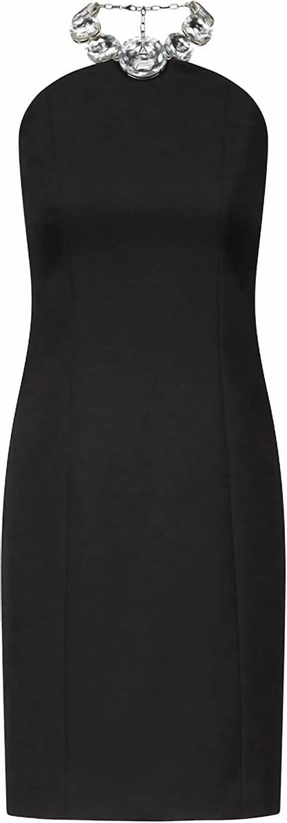 AREA - Crystal Halter Dress - Rack Hunt