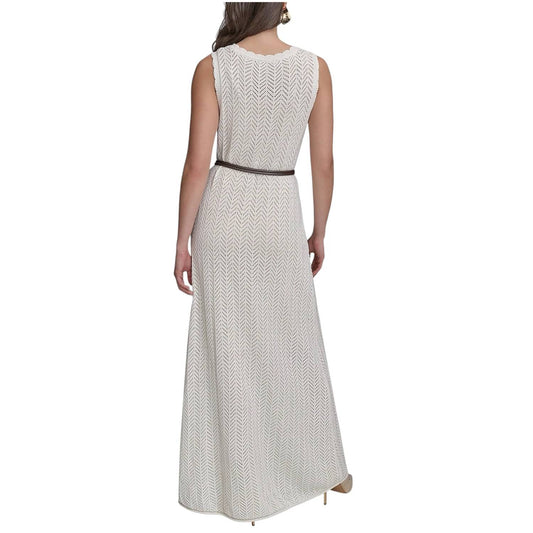 Metallic Knit Maxi Sweater Dress