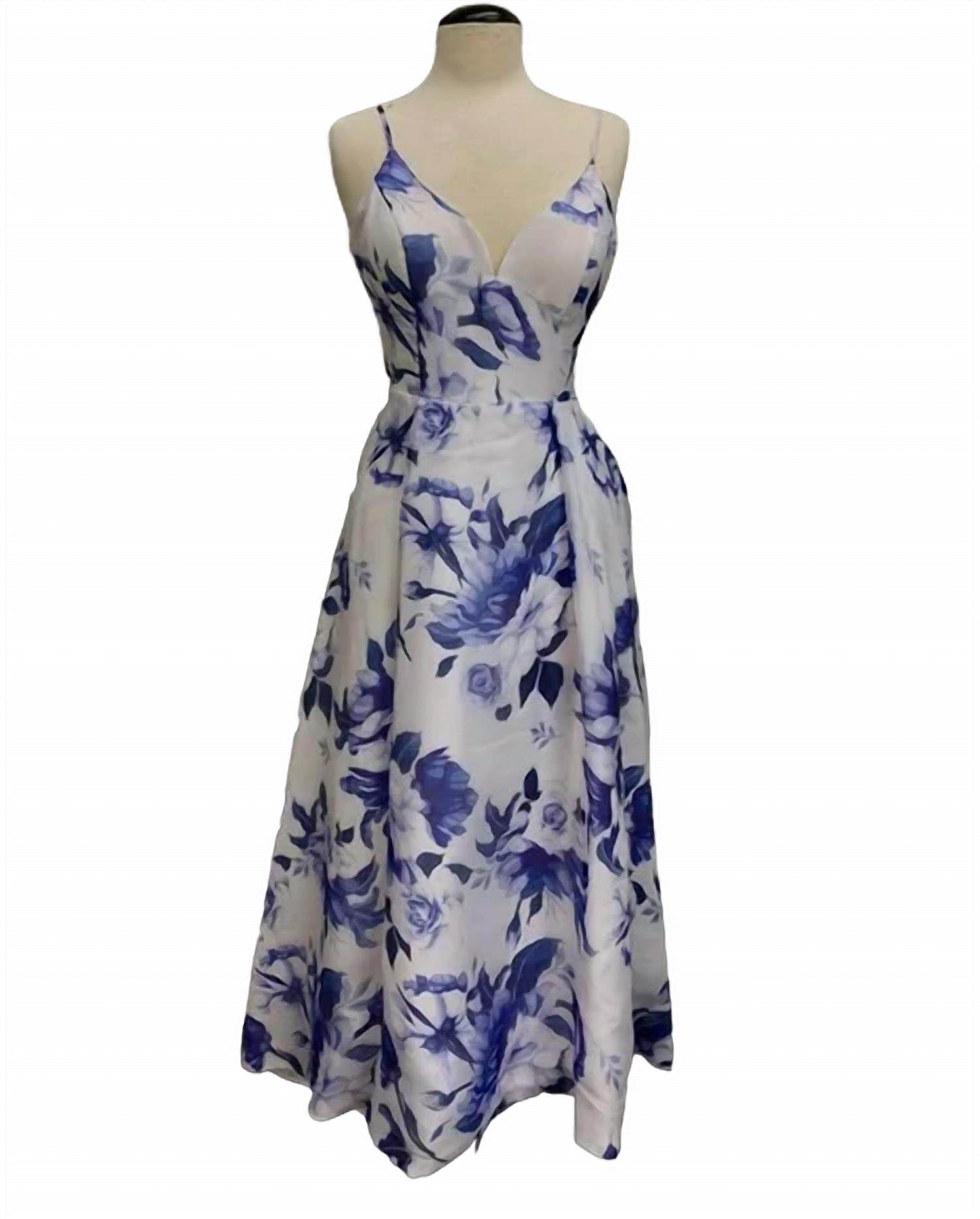 Bariano - ANNE ASYMMETRICAL FLORAL GOWN - Rack Hunt -