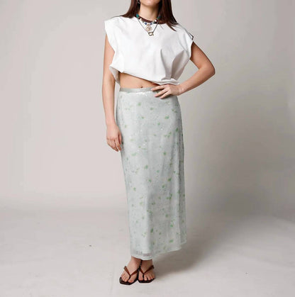 Garden Sequin Midi Skirt