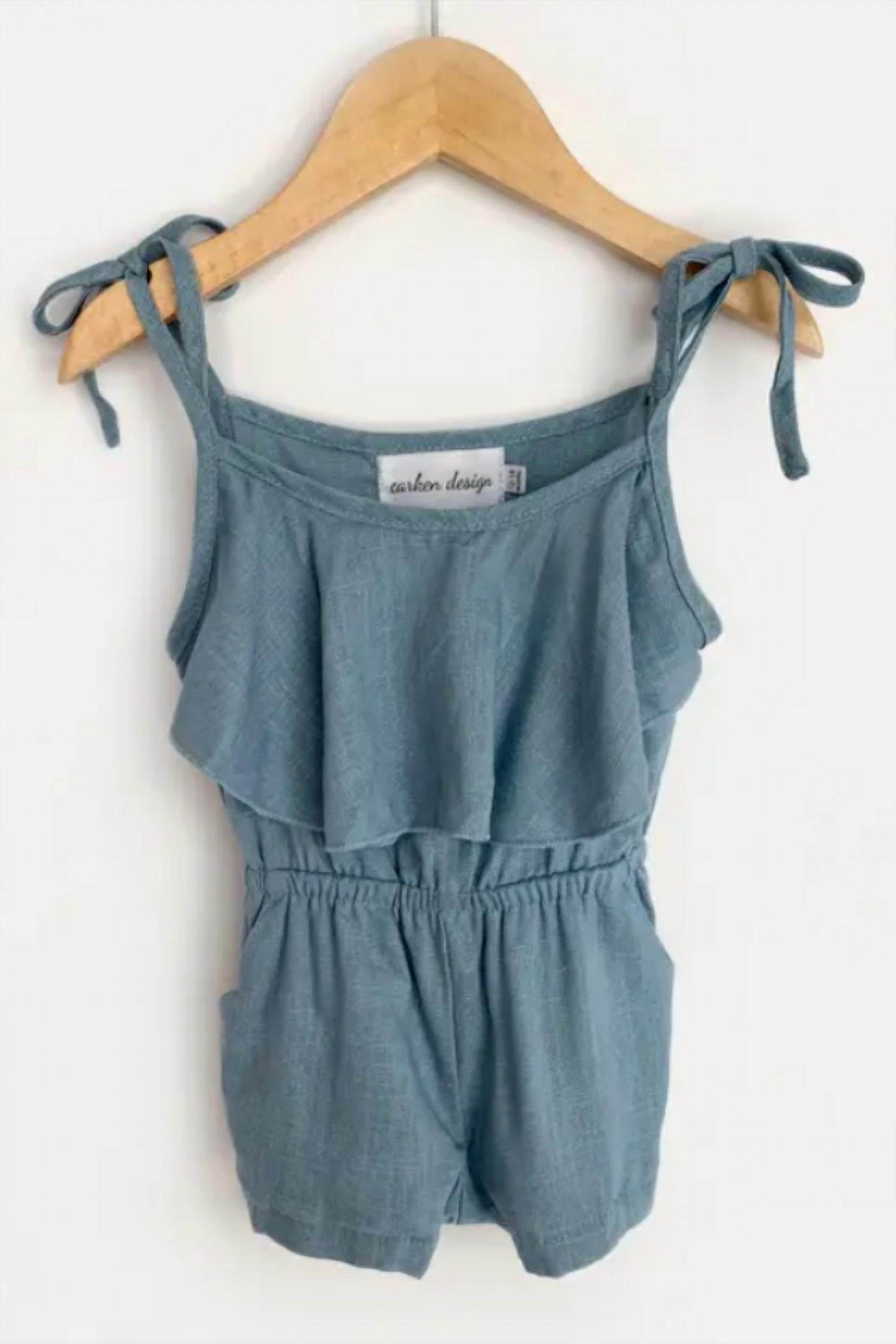 Carken Design - Girls Linen Tie Romper - Rack Hunt -